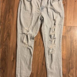 Levi's Light Blue Ripped Skinny Jeans